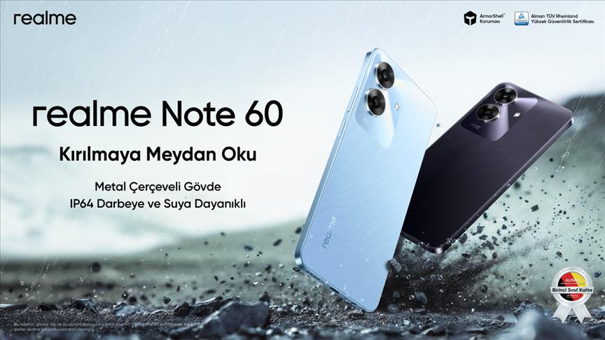 realme, yeni akılı telefon modeli “Note 60″ı tanıttı