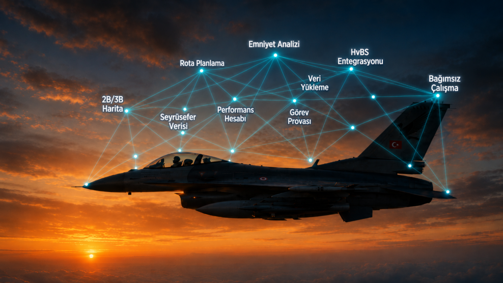 F-16 uçaklarına milli görev planlama yazılımı desteği